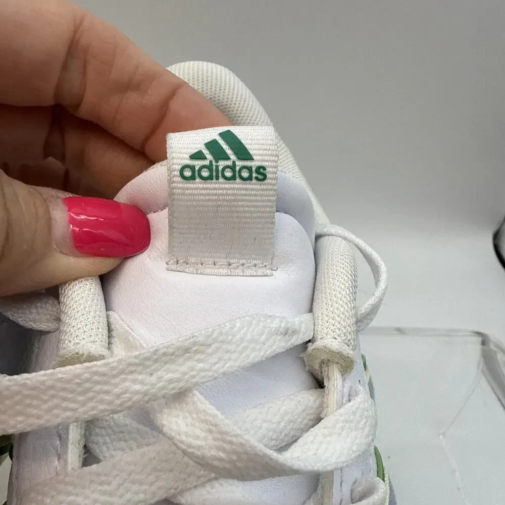 Women’s Size 10 Adidas VL Court 3.0 White Semi Court Green Excellent Condition